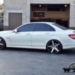 Mercedes C63 | 20x8.5/20x10 Lexani Invictus | Machined Gloss Black